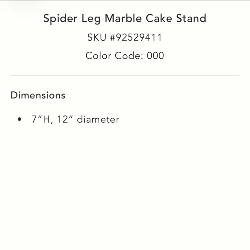 Spider Leg Marble Cake Stand by Terrain for Anthropologie. - Picture 7 of 10